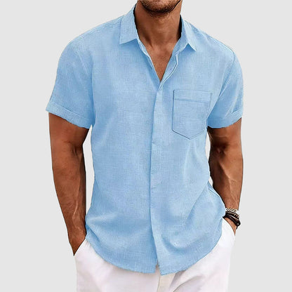Frank Hardy Hidden Placket Short Sleeve Shirt