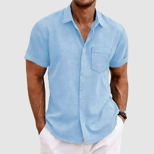 Frank Hardy Hidden Placket Short Sleeve Shirt