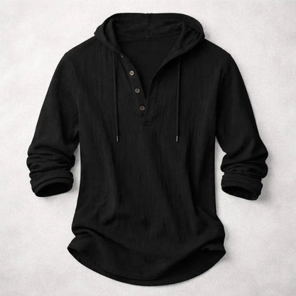 Frank Hardy Lightweight Hooded Henley Shirt