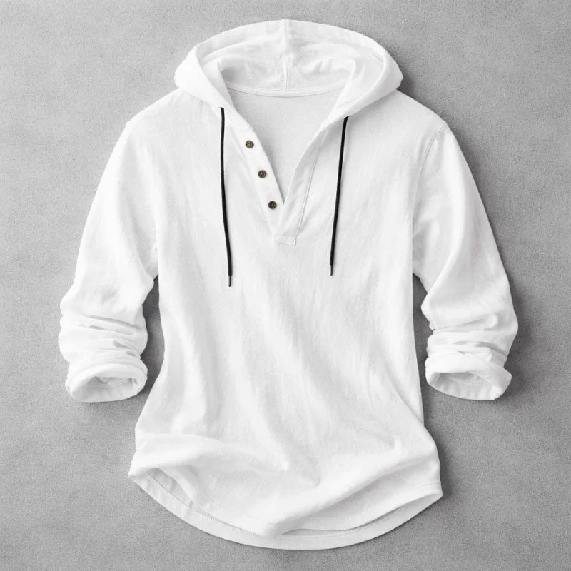 Frank Hardy Lightweight Hooded Henley Shirt