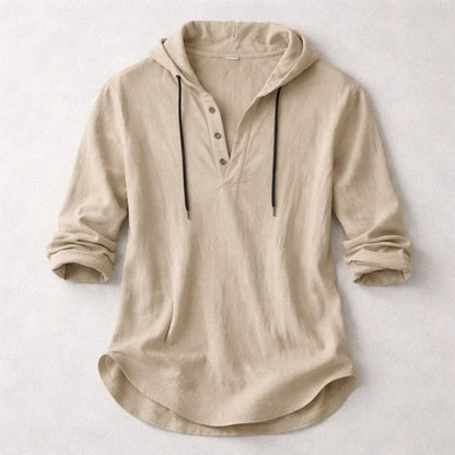 Frank Hardy Lightweight Hooded Henley Shirt
