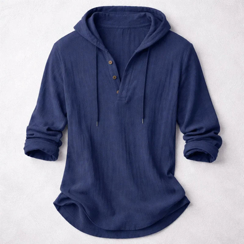 Frank Hardy Lightweight Hooded Henley Shirt