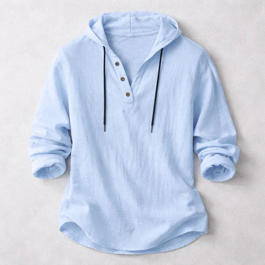 Frank Hardy Lightweight Hooded Henley Shirt