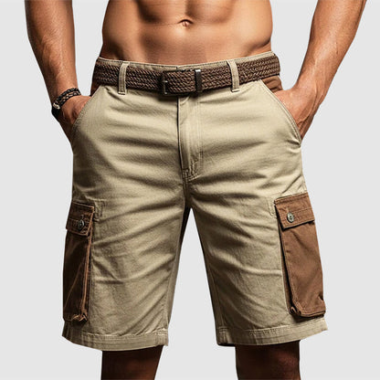 Frank Hardy Linen Cargo Shorts with Utility Pockets