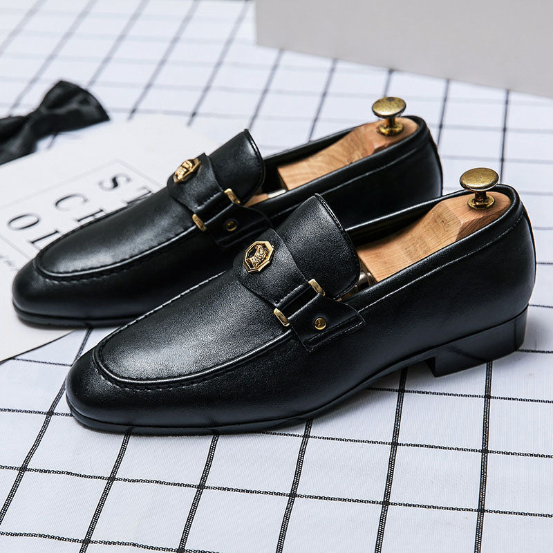 Frank Hardy Low Heel Loafers with Metal Detail