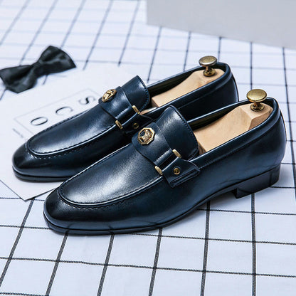 Frank Hardy Low Heel Loafers with Metal Detail