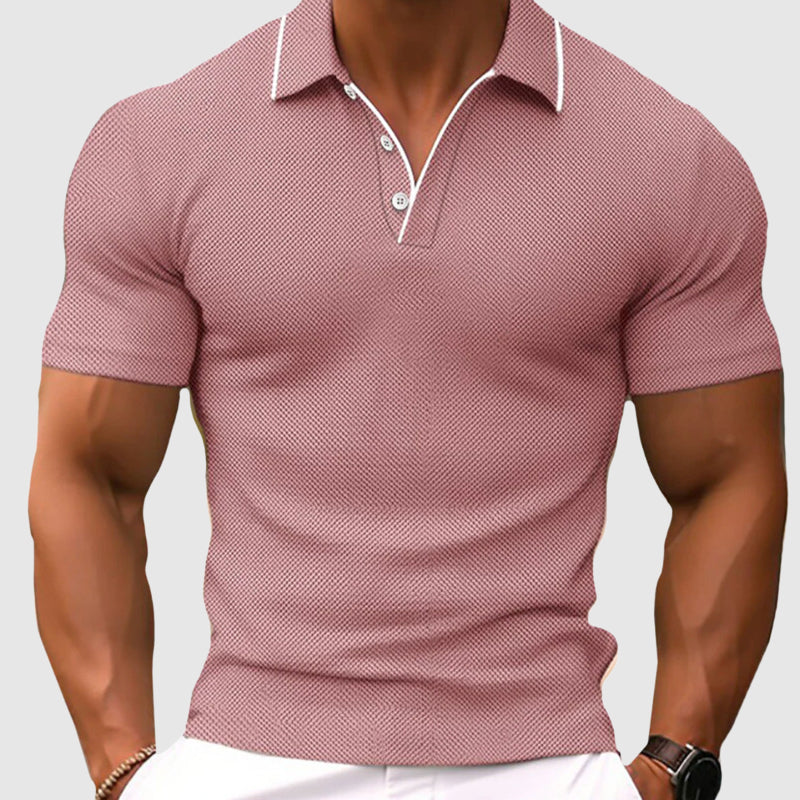 Frank Hardy Polo Shirt with Textured Knit