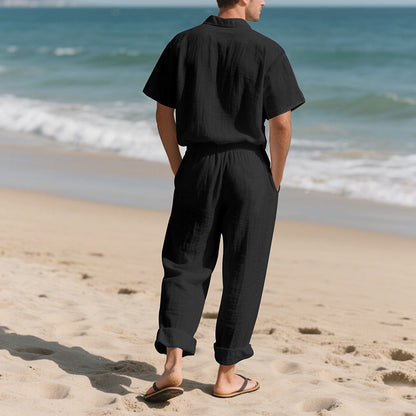 Frank Hardy Relaxed Two-Piece Linen Set