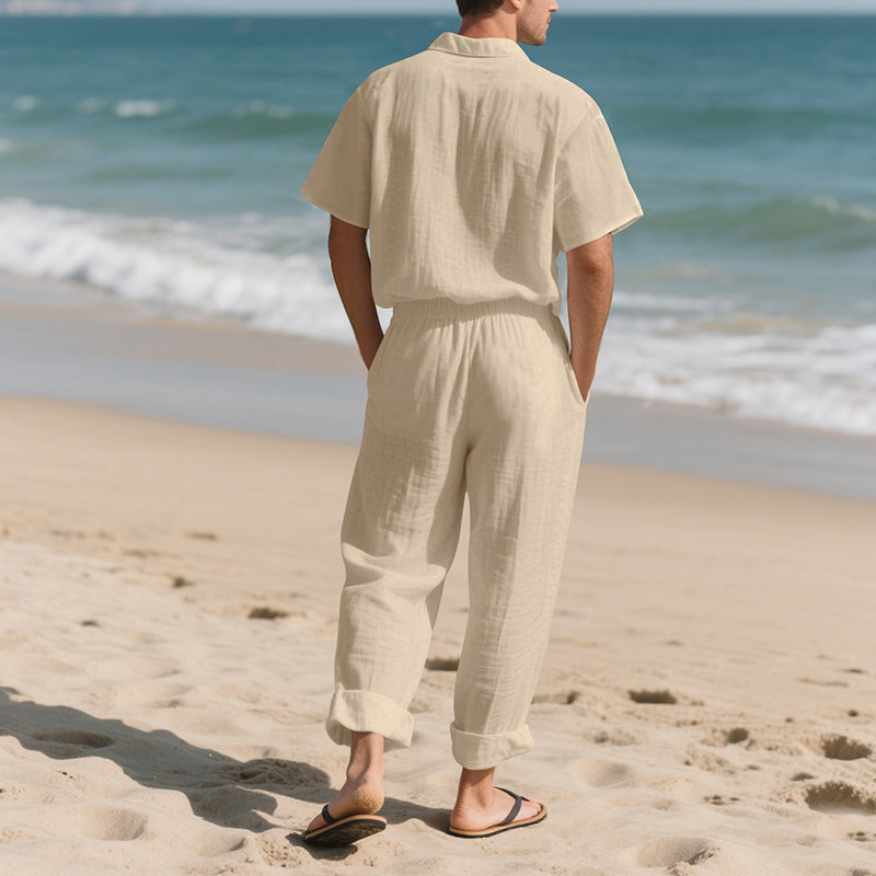Frank Hardy Relaxed Two-Piece Linen Set