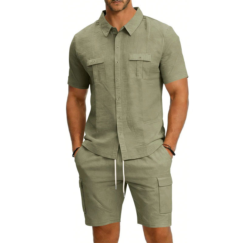 Frank Hardy Shirt and Shorts Set with Utility Pockets