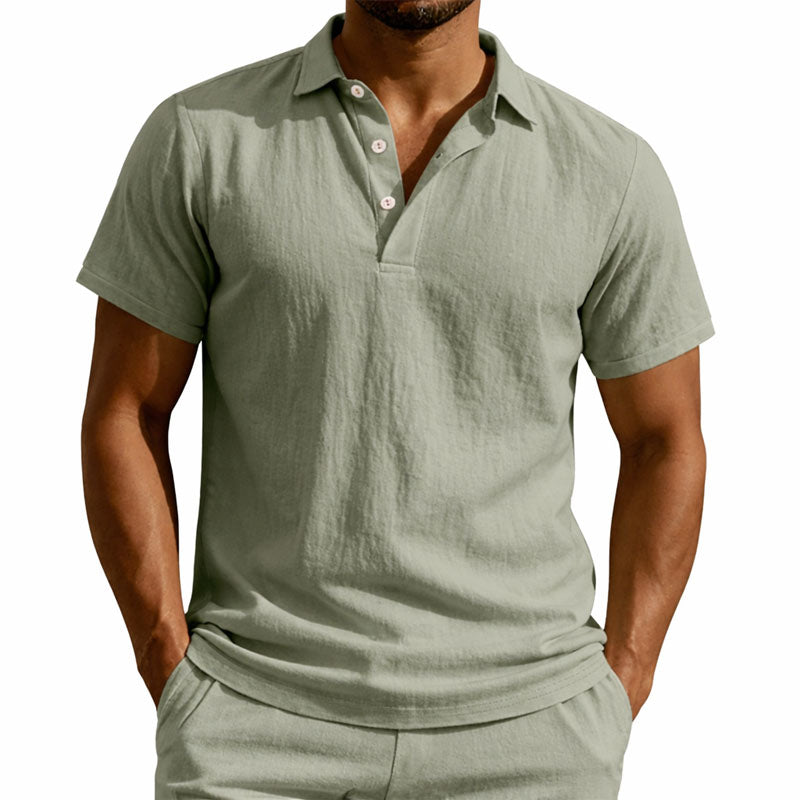 Frank Hardy Short Sleeve Henley Shirt