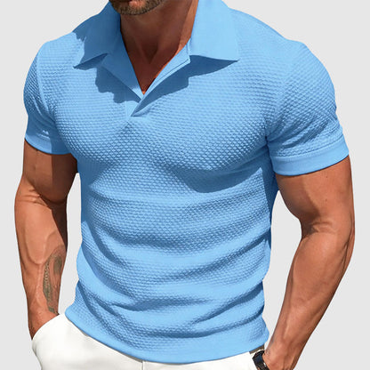 Frank Hardy Textured Short Sleeve Polo Shirt