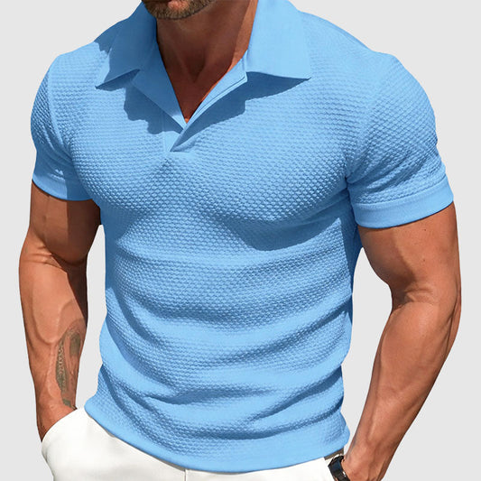 Frank Hardy Textured Short Sleeve Polo Shirt