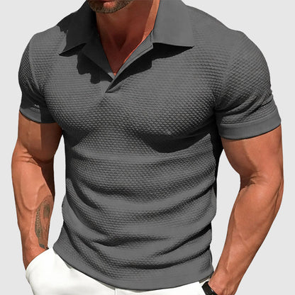 Frank Hardy Textured Short Sleeve Polo Shirt