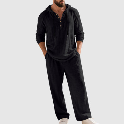 Frank Hardy Two-Piece Hooded Linen Set