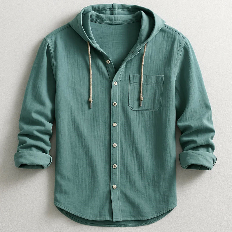 Frank Hardy Hooded Button-Up Shirt