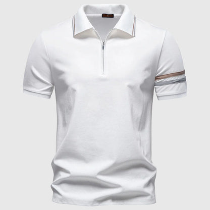 Frank Hardy Short Sleeve Polo with Half-Zip Collar