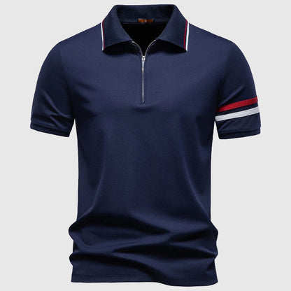 Frank Hardy Short Sleeve Polo with Half-Zip Collar