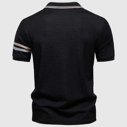 Frank Hardy Short Sleeve Polo with Half-Zip Collar