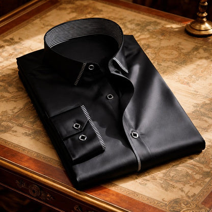 Louis Martin Smooth Finish Button-Up Shirt