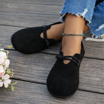 Malin Tassou Ballet Flats with Tie-Front Accent