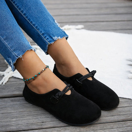 Malin Tassou Ballet Flats with Tie-Front Accent