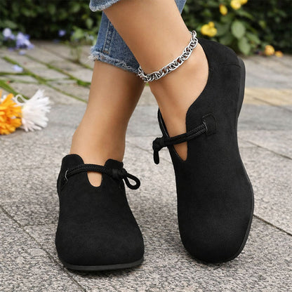 Malin Tassou Ballet Flats with Tie-Front Accent