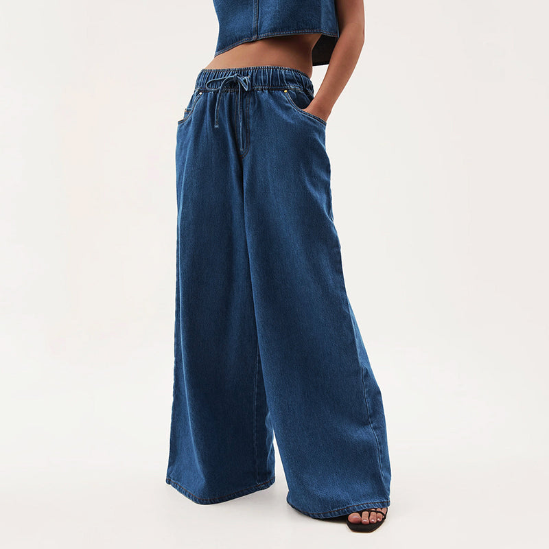 Malin Tassou Drawstring Wide Leg Jeans