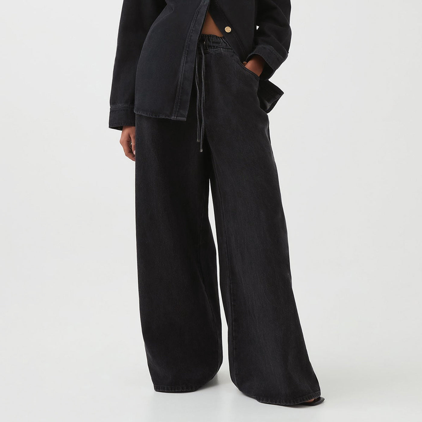 Malin Tassou Drawstring Wide Leg Jeans