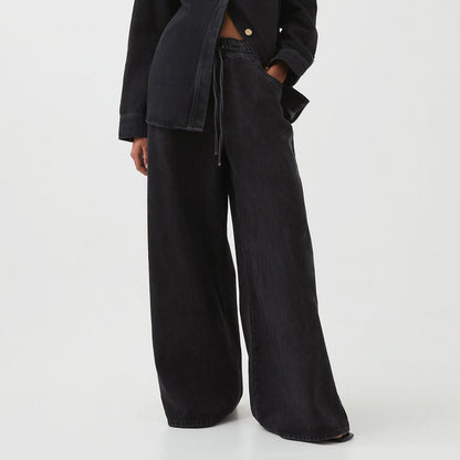 Malin Tassou Drawstring Wide Leg Jeans