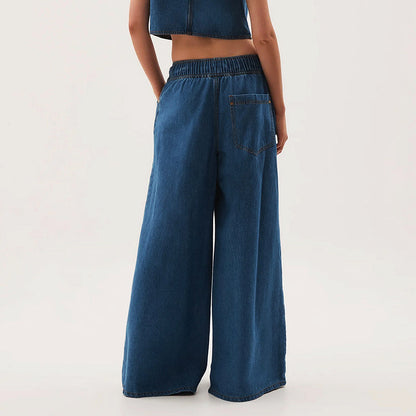 Malin Tassou Drawstring Wide Leg Jeans