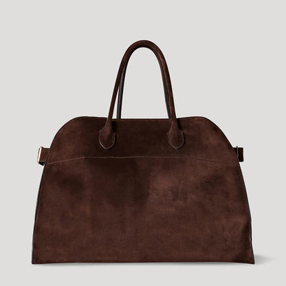 Malin Tassou Large Structured Suede Handbag