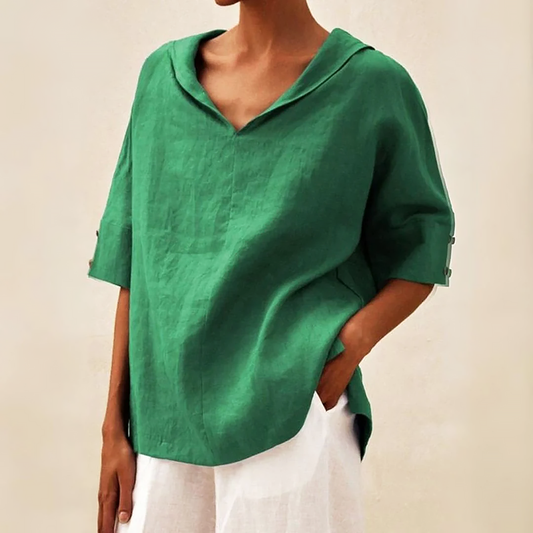 Malin Tassou Relaxed Fit V-Neck Top