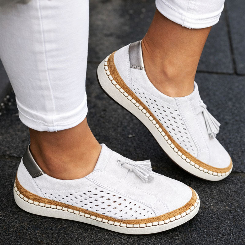 Malin Tassou Suede Shoes with Tassel Detail