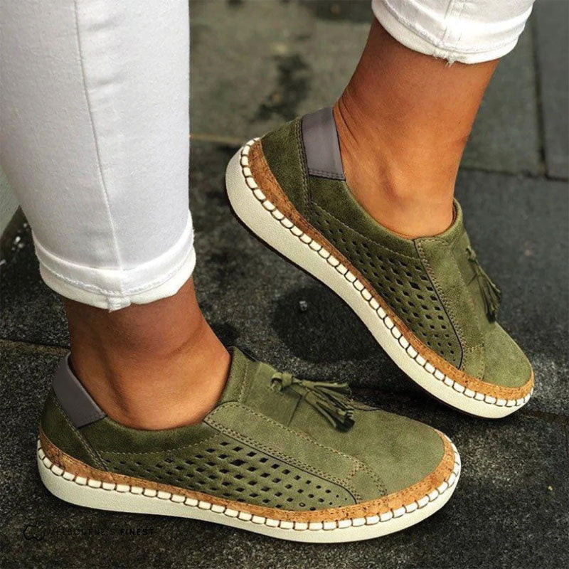 Malin Tassou Suede Shoes with Tassel Detail