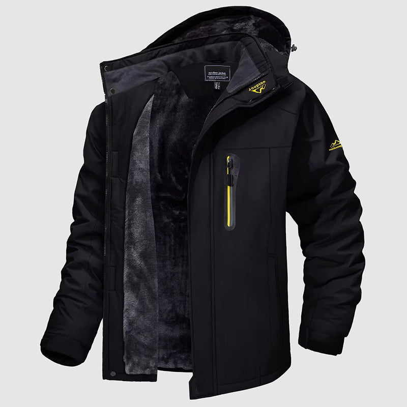 Men’s Outdoor Waterproof Ski Jacket with Fleece Lining