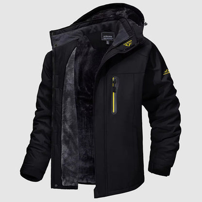 Men’s Outdoor Waterproof Ski Jacket with Fleece Lining