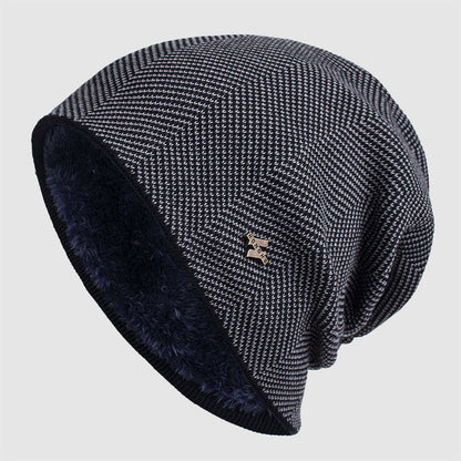 Men’s Slouch Knit Beanie with Fleece Interior