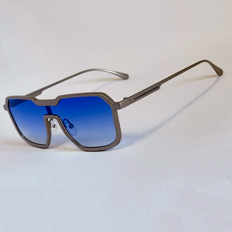 Orvion Geometric Sunglasses with Full Metal Frame