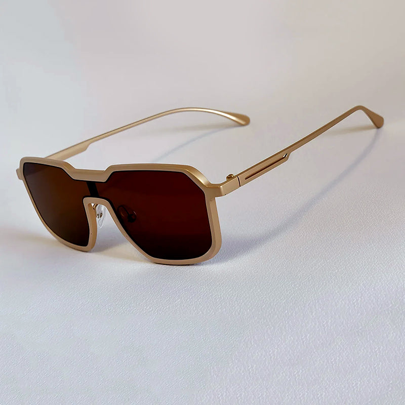 Orvion Geometric Sunglasses with Full Metal Frame