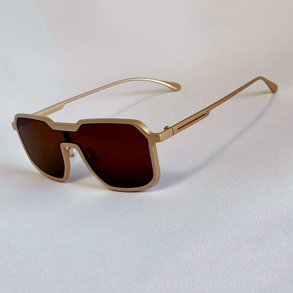 Orvion Geometric Sunglasses with Full Metal Frame