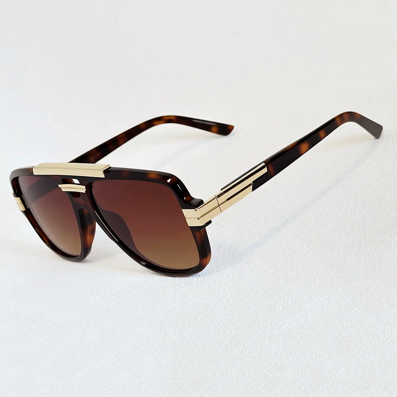 Orvion Oversized Square Sunglasses with Double Bridge
