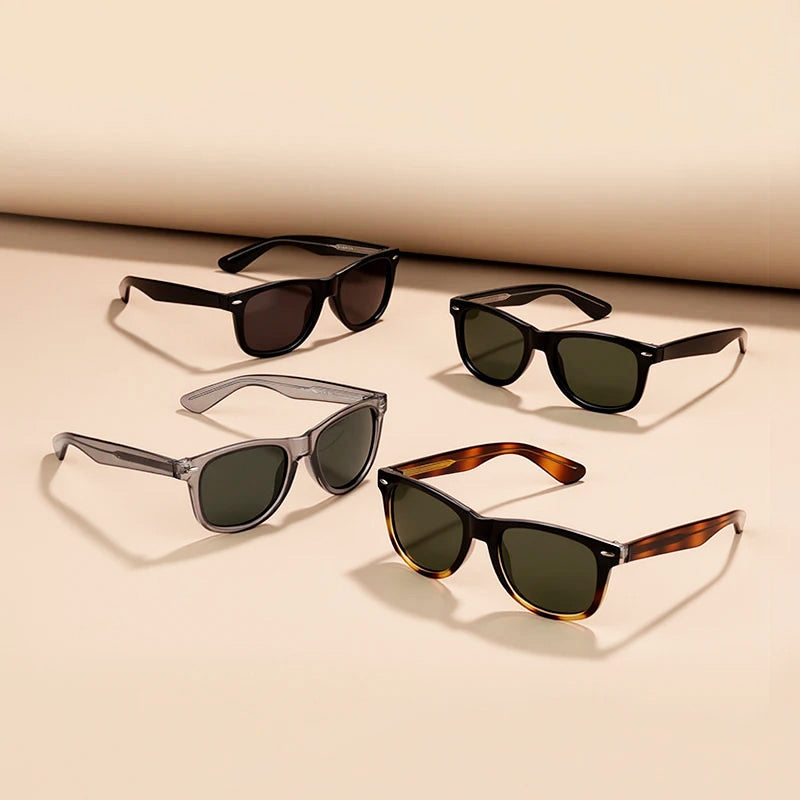 Square Polarized Sunglasses with Classic Frame