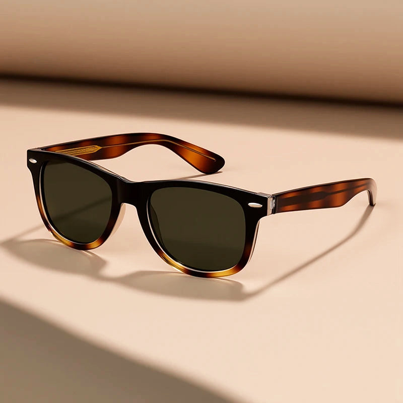 Square Polarized Sunglasses with Classic Frame