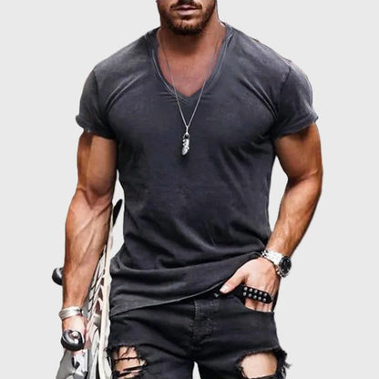 Tyler - Men's V-Neck Fitted Short Sleeve T-Shirt