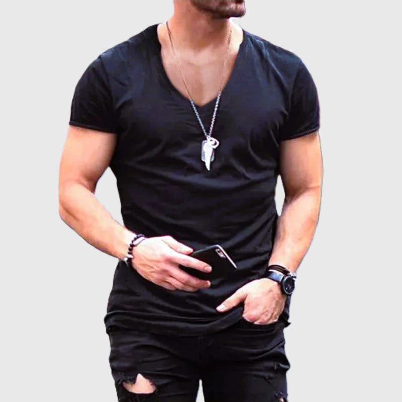 Tyler - Men's V-Neck Fitted Short Sleeve T-Shirt