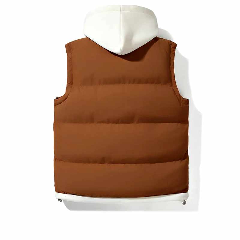 Aiven - Men's Quilted Puffer Vest with Drawstring Hood