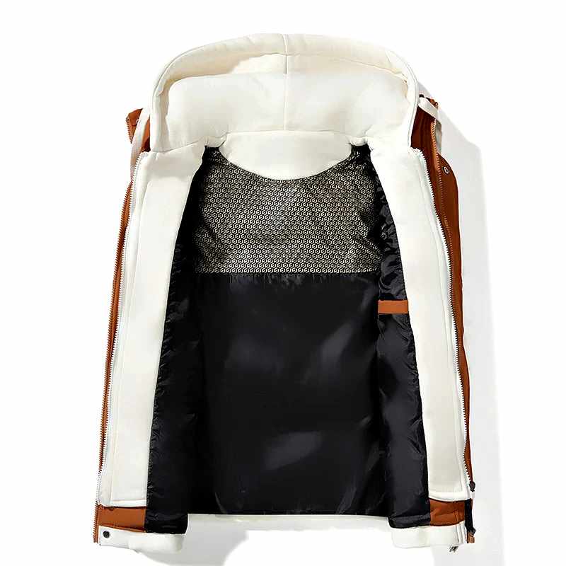 Aiven - Men's Quilted Puffer Vest with Drawstring Hood