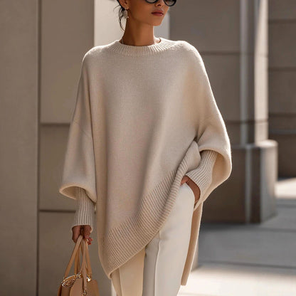 Alexandra - Women's Round Neck Batwing Sweater 7