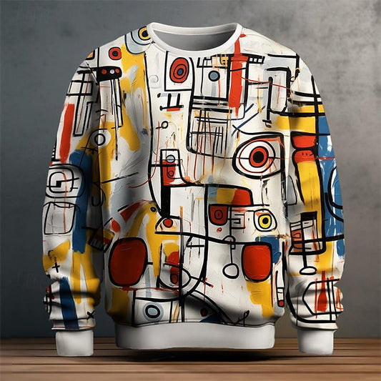 Donald - Men's Abstract Graphic Crewneck Sweater